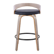 Grotto - Mid Century Modern Fixed Height Counter Stool With Swivel With Round Footrest (Set of 2) - R&R Furniture Gallery (Fountain Valley, CA)