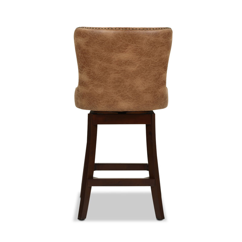 Holmes - Tufted High Back 360 Swivel Counter Height Barstool - R&R Furniture Gallery (Fountain Valley, CA)