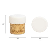 Nebula - Round Upholstered Ottoman - White - R&R Furniture Gallery (Fountain Valley, CA)