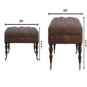Buffalo - Ottoman With Castor Legs - R&R Furniture Gallery (Fountain Valley, CA)