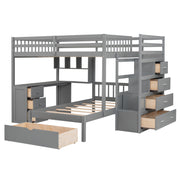 Bunk Bed With Desk, Drawers And Shelves - R&R Furniture Gallery (Fountain Valley, CA)