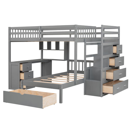 Bunk Bed With Desk, Drawers And Shelves - R&R Furniture Gallery (Fountain Valley, CA)