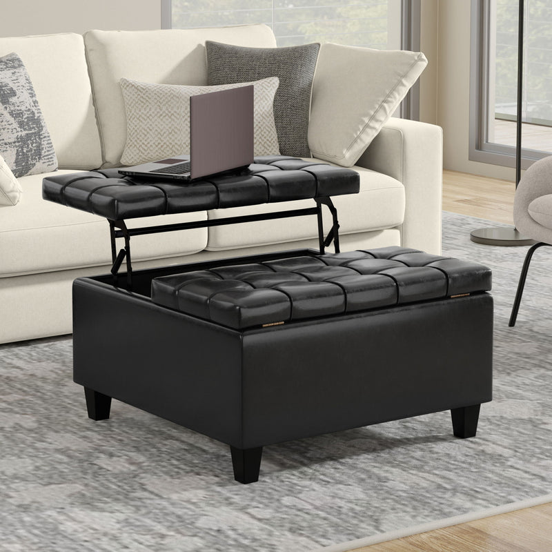 Harrison - Upholstered Coffee Table Storage Ottoman - R&R Furniture Gallery (Fountain Valley, CA)