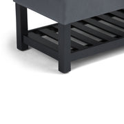 Saxon - Upholstered Transitional Storage Ottoman Bench - R&R Furniture Gallery (Fountain Valley, CA)