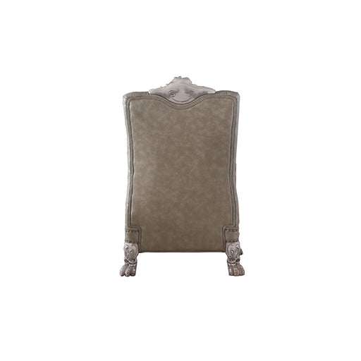 Dresden - Chair With Pillow - Synthetic Leather & Vintage Bone White - R&R Furniture Gallery (Fountain Valley, CA)
