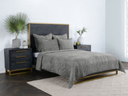 Bari - Velvet Quilt Set - R&R Furniture Gallery (Fountain Valley, CA)