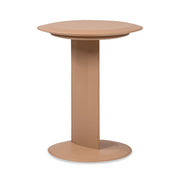 Mode - Leatherette Round C-Shaped Sofa Side Table - Saddle Brown - R&R Furniture Gallery (Fountain Valley, CA)