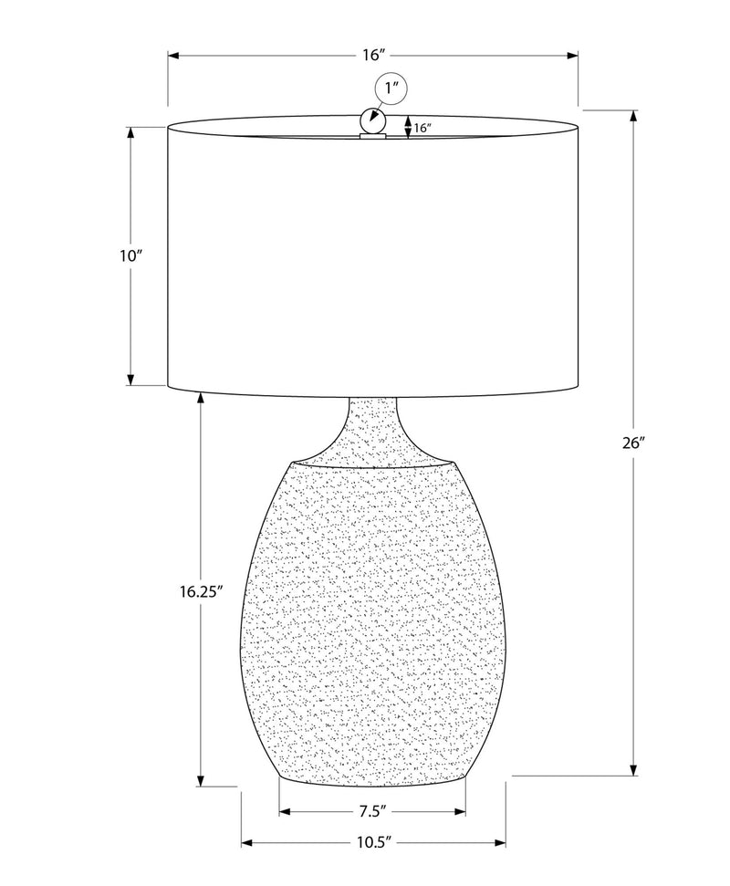 Lighting, Table Lamp, Resin, Contemporary - Cream - R&R Furniture Gallery (Fountain Valley, CA)