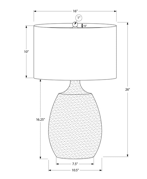 Lighting, Table Lamp, Resin, Contemporary - Cream - R&R Furniture Gallery (Fountain Valley, CA)