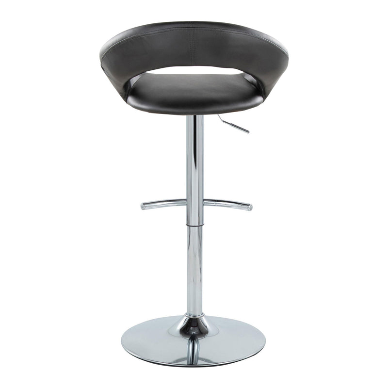 Lumi Source Posh contemporary adjustable barstools with swivel and rounded T-footrest, set of 2, featuring sleek modern design