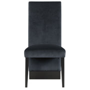 Pair of Stacey contemporary dining chairs by Global Furniture USA, featuring modern design and upholstered seats in a stylish set of two.