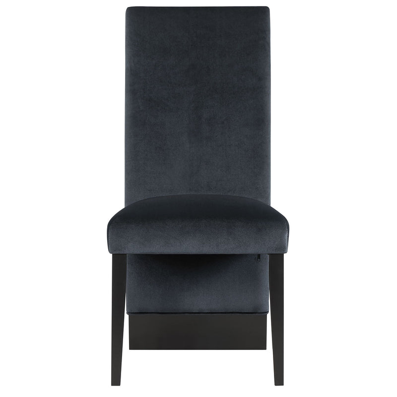 Pair of Stacey contemporary dining chairs by Global Furniture USA, featuring modern design and upholstered seats in a stylish set of two.