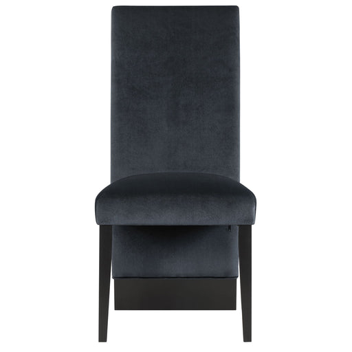 Pair of Stacey contemporary dining chairs by Global Furniture USA, featuring modern design and upholstered seats in a stylish set of two.