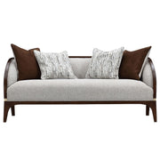 Houston - Loveseat - Pebble / Walnut - R&R Furniture Gallery (Fountain Valley, CA)