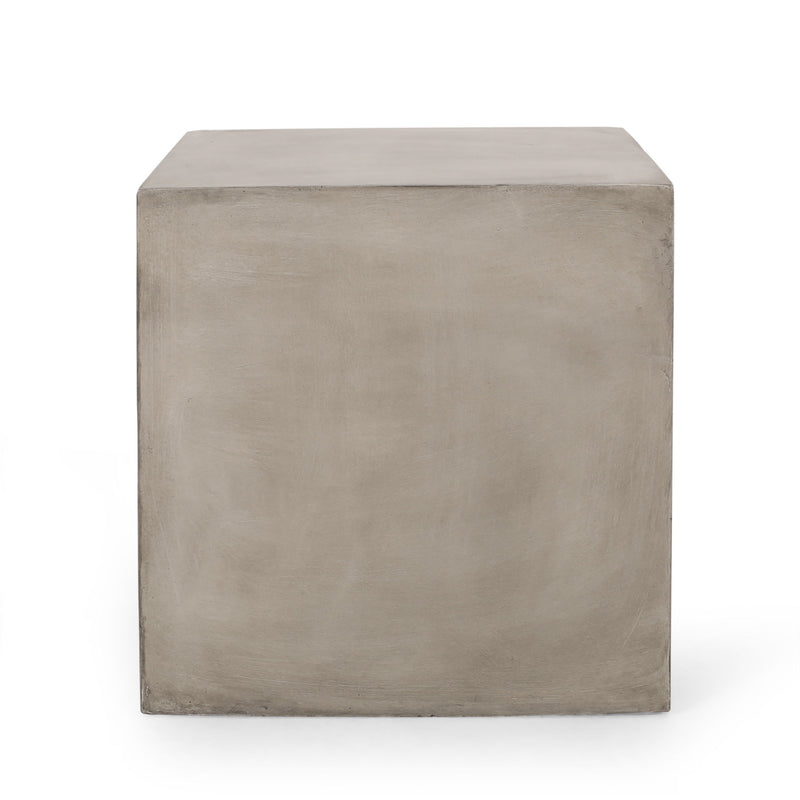 Noble House square lightweight outdoor and indoor side table with a modern design, ideal for patio or living room use
