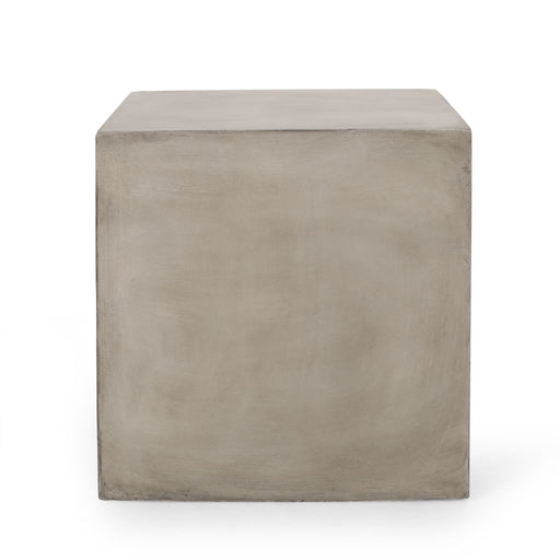 Noble House square lightweight outdoor and indoor side table with a modern design, ideal for patio or living room use
