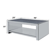 Noralie - Coffee Table - Clear Glass, Mirrored & Faux Diamonds - R&R Furniture Gallery (Fountain Valley, CA)