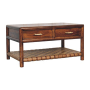 Regency - Woven Console Table With 2 Drawers - Brown - R&R Furniture Gallery (Fountain Valley, CA)