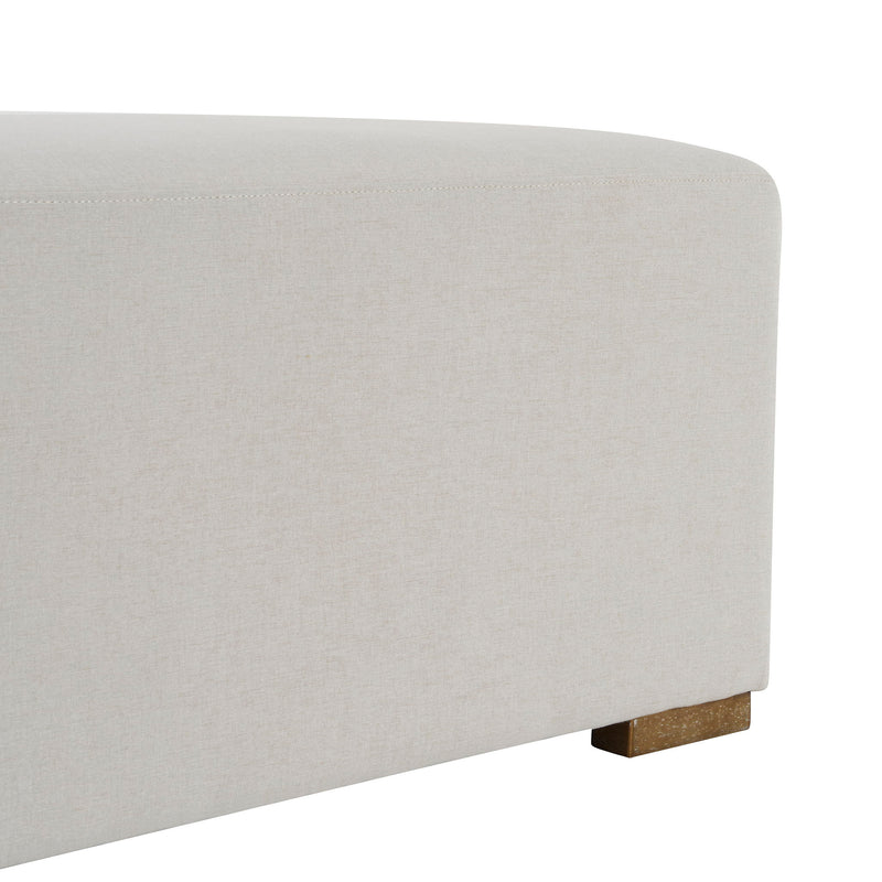 Simple Long Ottoman For Living Room - White - R&R Furniture Gallery (Fountain Valley, CA)