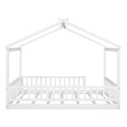 Bed House Bed Frame With Fence - R&R Furniture Gallery (Fountain Valley, CA)