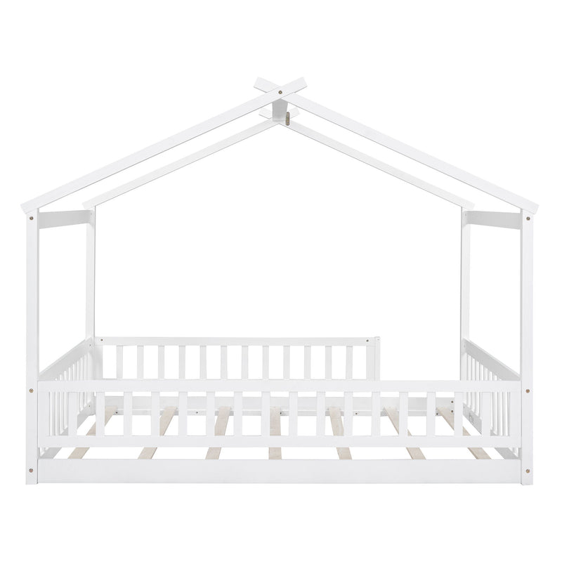 Bed House Bed Frame With Fence - R&R Furniture Gallery (Fountain Valley, CA)