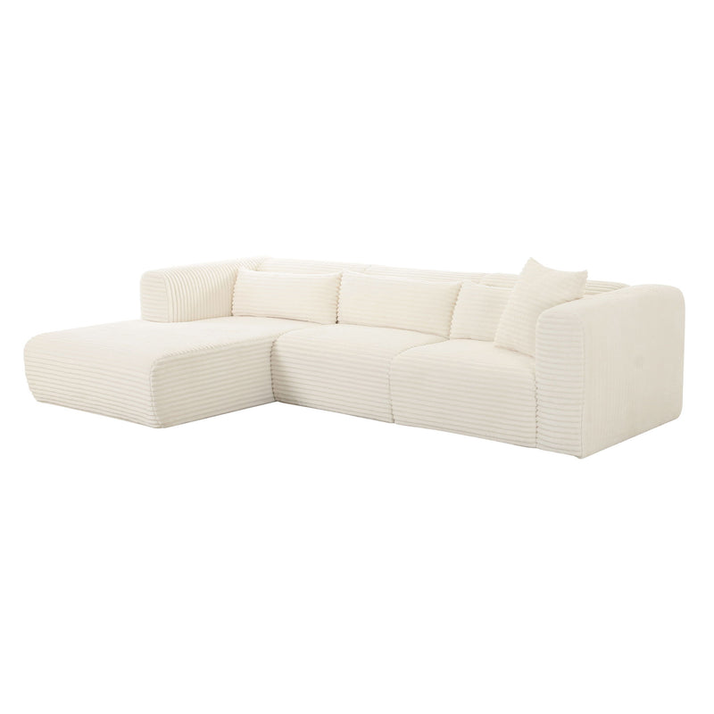 Tarra - Fluffy Oversized Corduroy Modular Sectional - R&R Furniture Gallery (Fountain Valley, CA)
