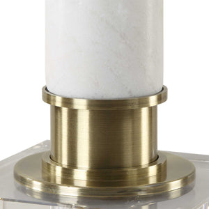 Plinth - White Marble Table Lamp