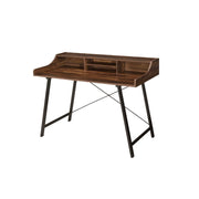 Sange - Writing Desk With USB - Walnut & Black - R&R Furniture Gallery (Fountain Valley, CA)