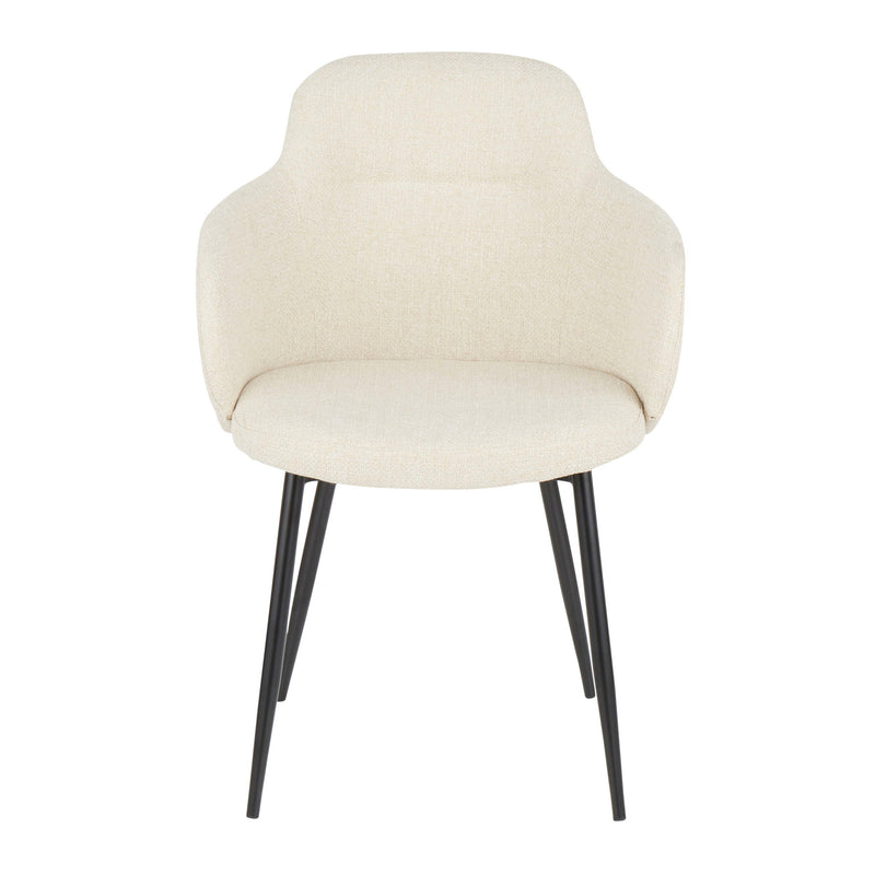 Lumi Source Boyne industrial side chair with sleek metal frame and contoured wooden seat, modern design for dining or office space.