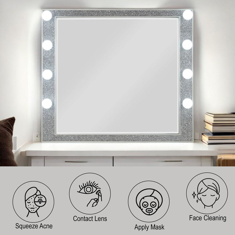 Sliverfluff - Mirror With Light - Mirrored & Champagne - R&R Furniture Gallery (Fountain Valley, CA)