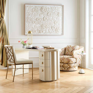 Demi Floret - Drink Table - Gold / White