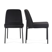 Two Sydney dining chairs by TOV Furniture with sleek design and neutral upholstery, perfect for modern dining spaces.