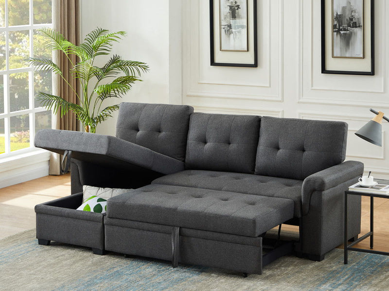 Destiny - Reversible Sleeper Sectional Sofa With Storage Chaise - R&R Furniture Gallery (Fountain Valley, CA)