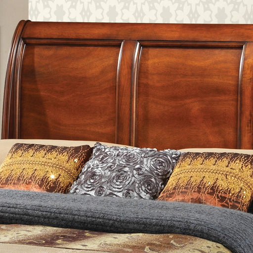 Dovetailed drawers storage bed by Glory Furniture with open storage drawers and a sleek wooden frame in a modern bedroom setting.