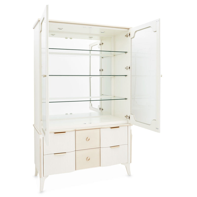 La Marisia - Display Cabinet - Creamy Pearl - R&R Furniture Gallery (Fountain Valley, CA)