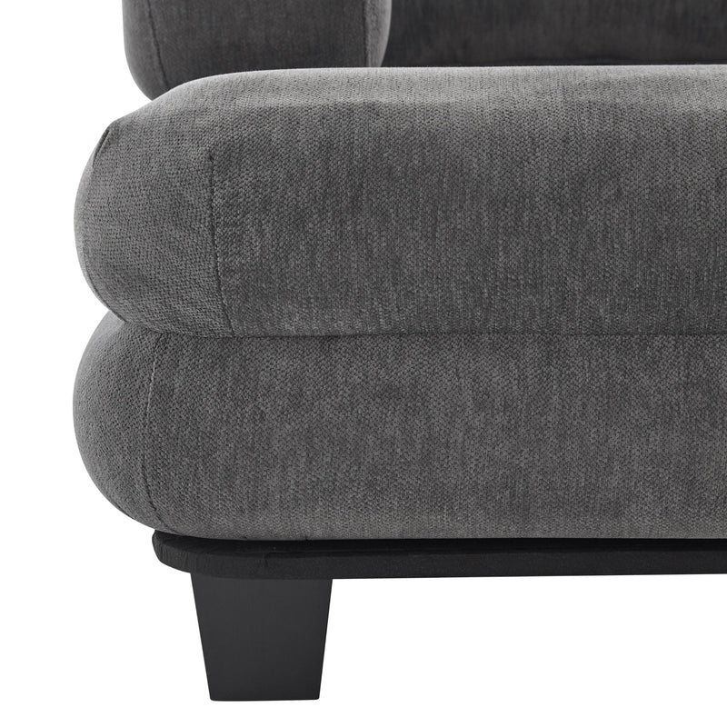 Noble House oversized chaise lounge sofa bed with deep seat and layered armrests, showcasing plush upholstery and modern design.