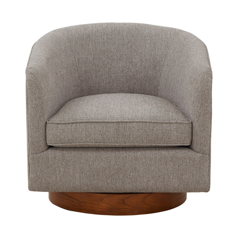 Miramar - Swivel Barrel Chair With Wooden Base - R&R Furniture Gallery (Fountain Valley, CA)