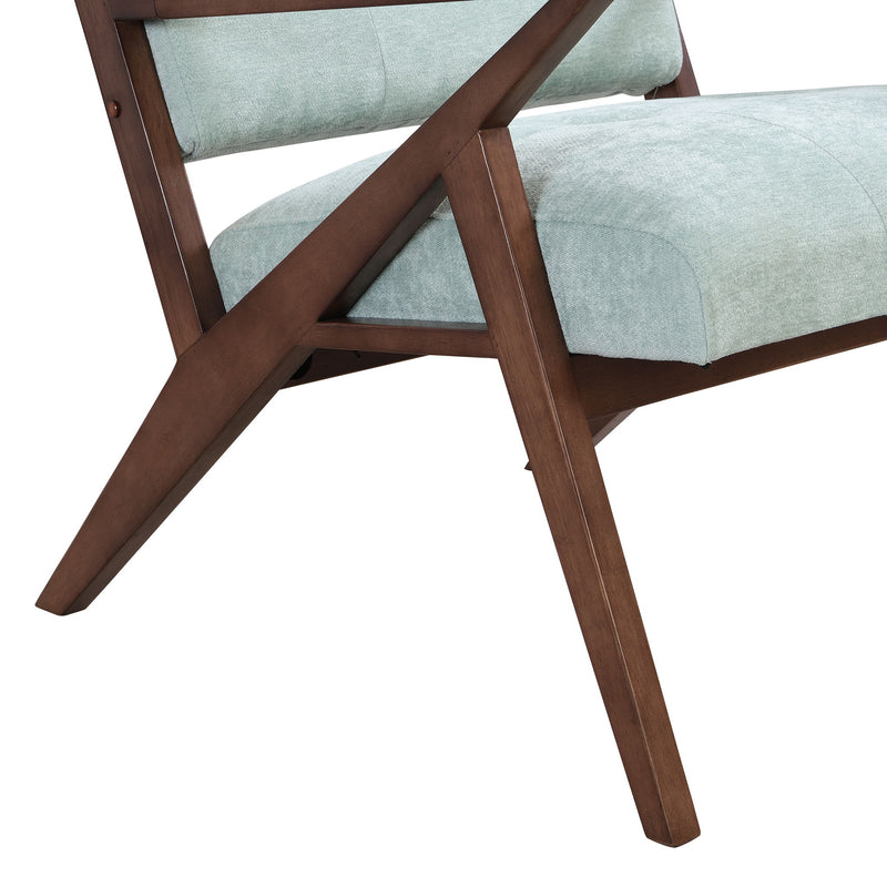 Modern Accent Chair With Plush Cushions, Angled Arm Design - Green - R&R Furniture Gallery (Fountain Valley, CA)