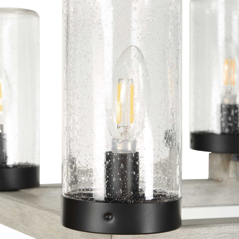 Edgecomb - 10 Light Indoor-Outdoor Chandelier - Black / Gray