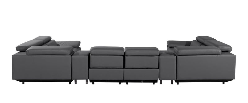 1246 - 8-Piece U-Shaped Modular Power Reclining Sectional With 4 Power Recliners And Power Headrest