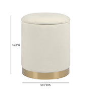 Zoe - Velvet Storage Ottoman - R&R Furniture Gallery (Fountain Valley, CA)