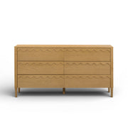 TOV Furniture Oodle 6 Drawer Dresser with sleek wood finish and modern design, featuring six spacious drawers for storage.