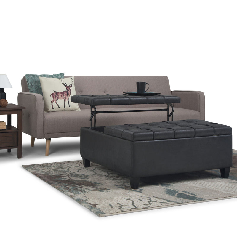 Harrison - Upholstered Coffee Table Storage Ottoman - R&R Furniture Gallery (Fountain Valley, CA)
