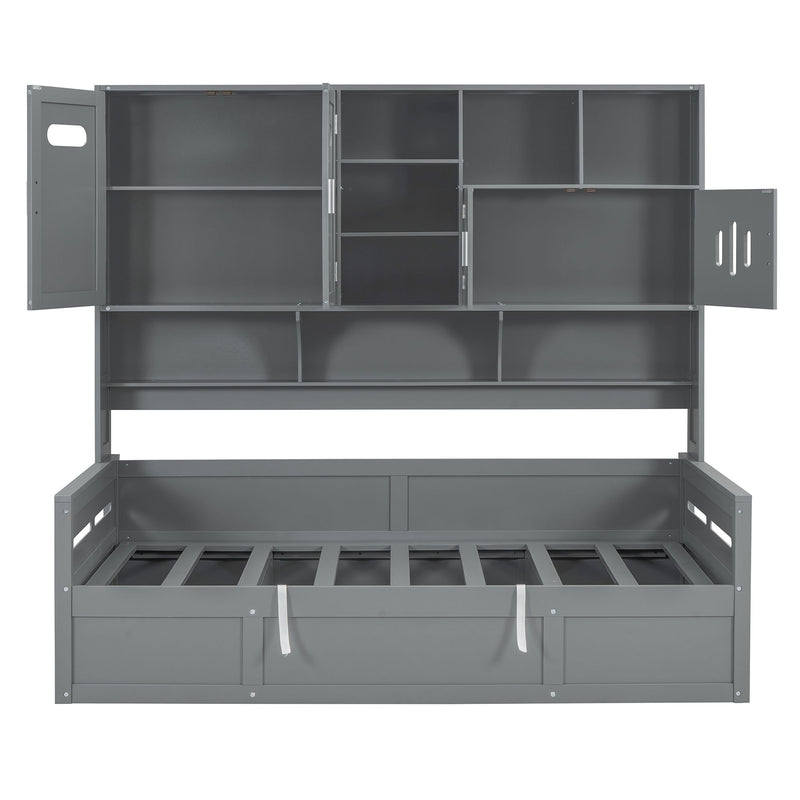 Daybed With All-In-One Cabinet And Shelf - R&R Furniture Gallery (Fountain Valley, CA)