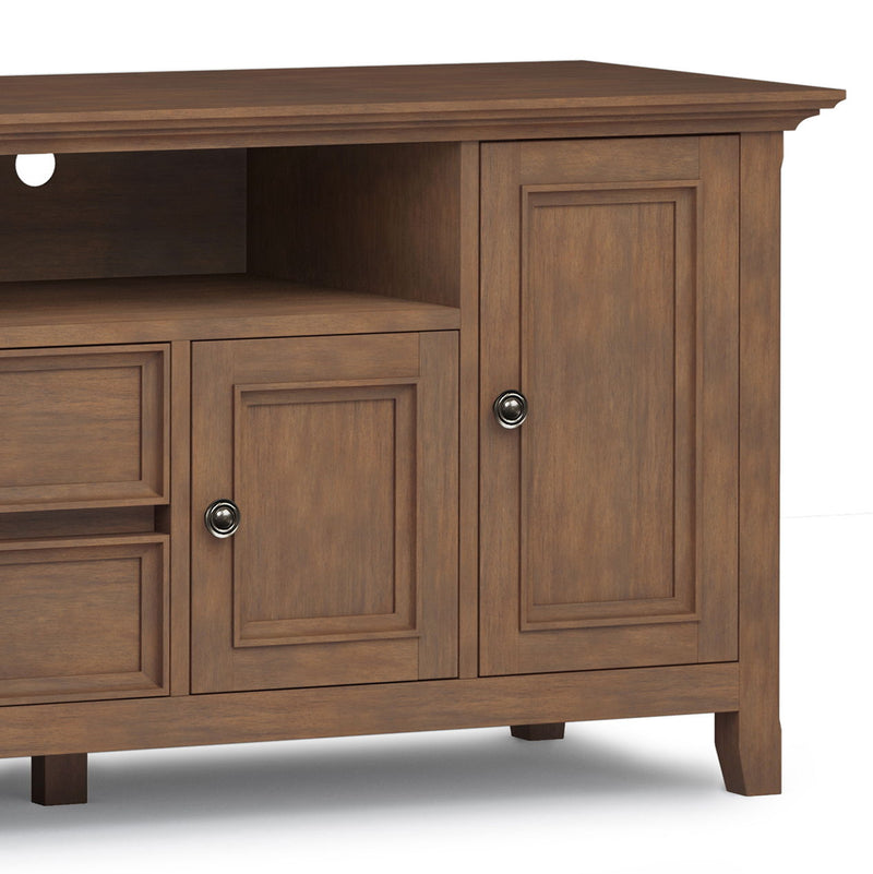 Amherst - Wide TV Media Stand - Rustic Natural Aged Brown - R&R Furniture Gallery (Fountain Valley, CA)