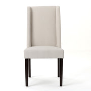 Modern Wingback Dining Chair (Set of 2) With Upholstered - Ivory - R&R Furniture Gallery (Fountain Valley, CA)