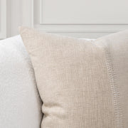 Classic Home Nisha 22x22 inch accent pillow in natural ivory with a soft, textured fabric for stylish home decor.