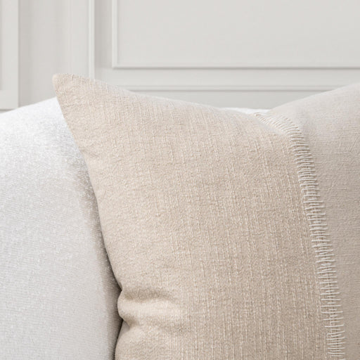 Classic Home Nisha 22x22 inch accent pillow in natural ivory with a soft, textured fabric for stylish home decor.