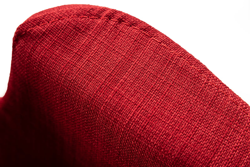Altair Mid-Century Red Fabric Dining Chair — view 5