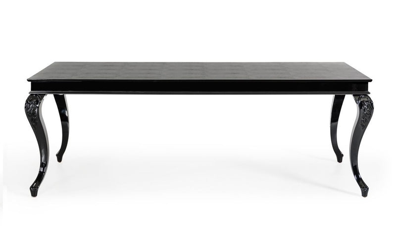 Sovereign Transitional Black Crocodile Dining Table w/ Black Gloss Legs — view 4